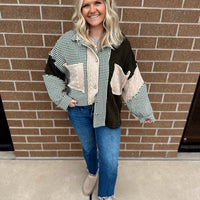 Vintage Sweater Pocket Shacket