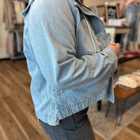Poppi Oversized Raglan Sleeve Denim Jacket