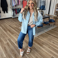 Deena Lightweight Oversized Denim Jacket