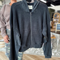Carson Waffle Knit Zip Up