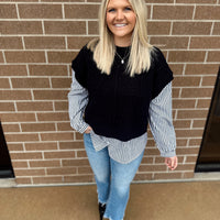 Tia Sweater Vest Button Up
