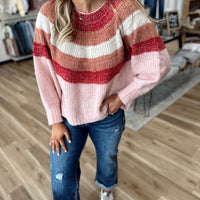 Jess Striped Chunky Knit Sweater