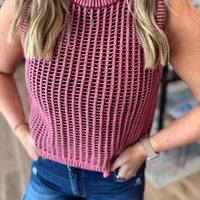 Whitney Fishnet Sweater Vest
