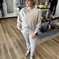 Taya Acid Wash Fleece Pullover