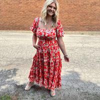 Capri Coral Floral Dress