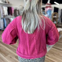 Haley Vintage Washed Cardigan Jacket