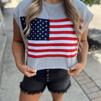 Sleeveless Flag Sweater