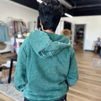 Kori Acid Wash Quarter Zip Hoodie