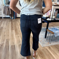 Janie Washed Black Cropped Denim