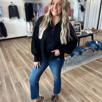 Brinley Black Half Zip