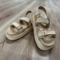 Raffia Wedge Sandals