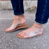 Bella Clear Strap Slides