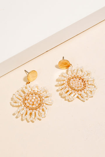 Beaded Sunburst Earring