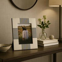 Black + White Resin Abstract Frame