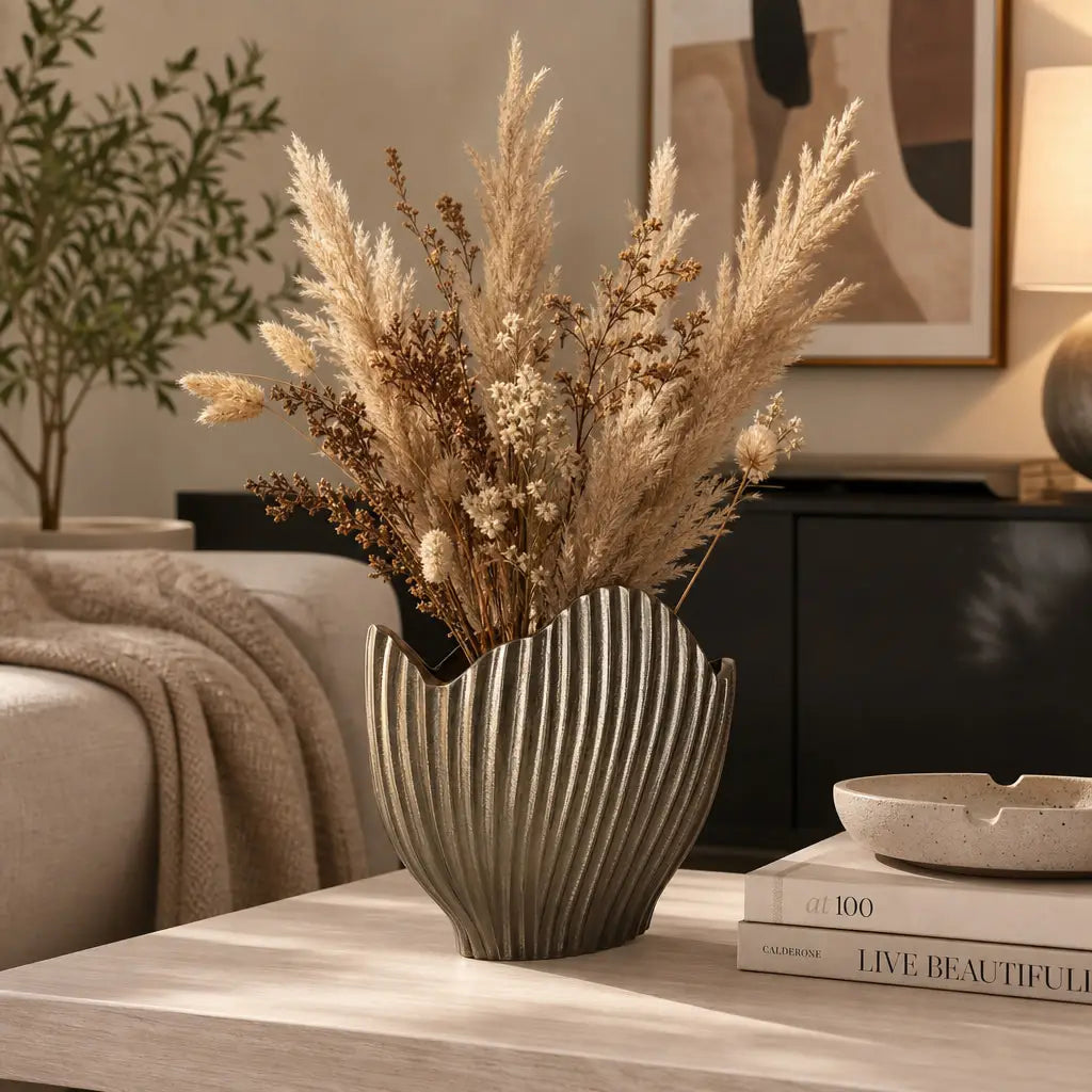 Bronze Metal Rigged Vase