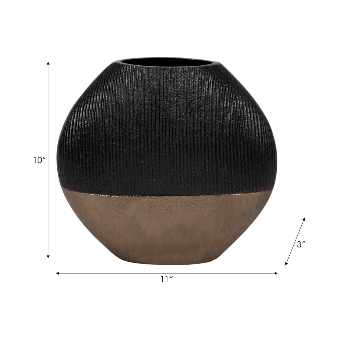 Black/Bronze Ceramic Vase