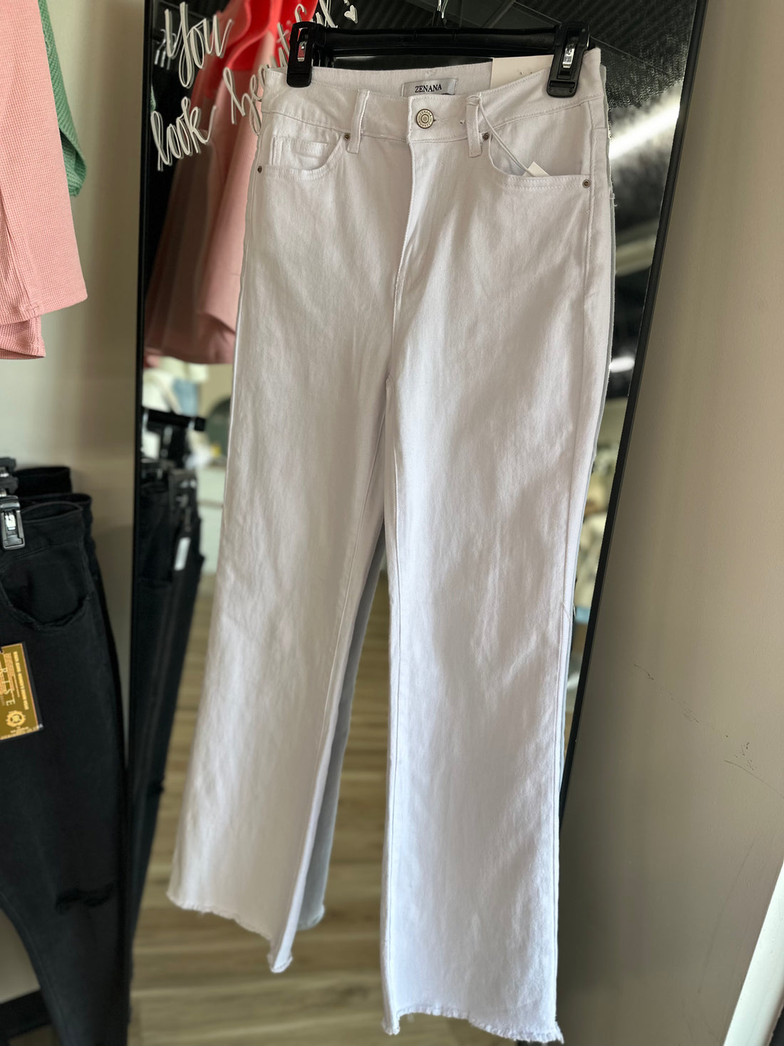 Alana Frayed White Denim