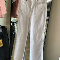Alana Frayed White Denim