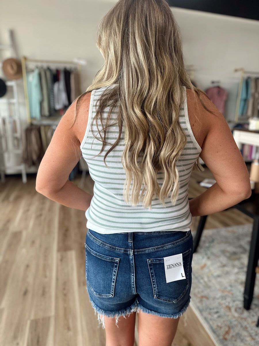 Alexa Square Neck Knit Tank