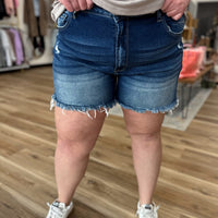Addy Dark Wash Denim Shorts