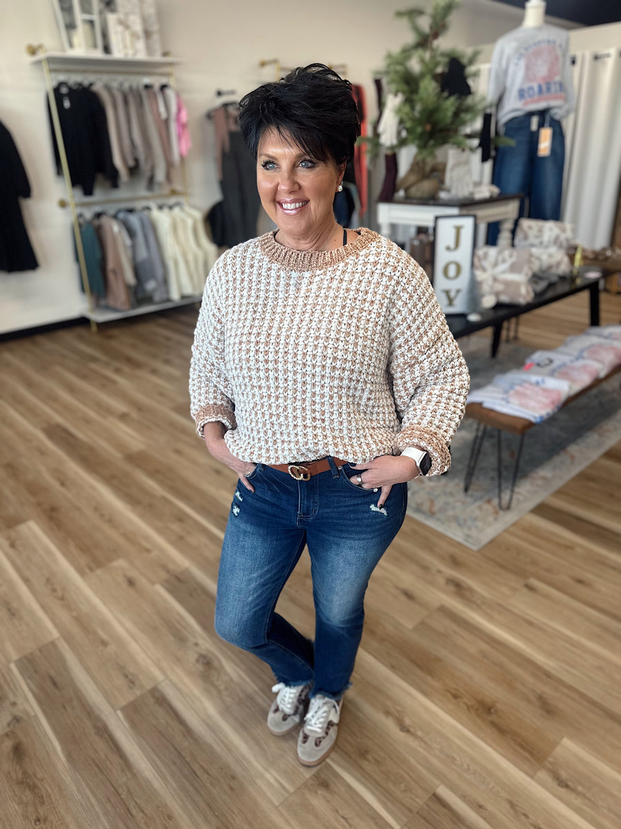 Cece Two Tone Sweater