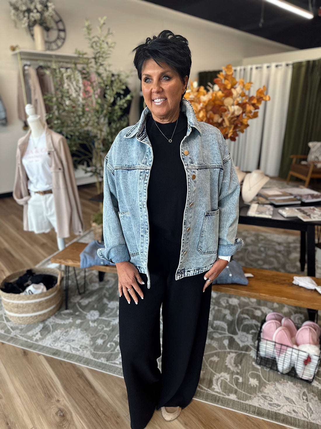 Beverly Washed Oversized Denim Jacket