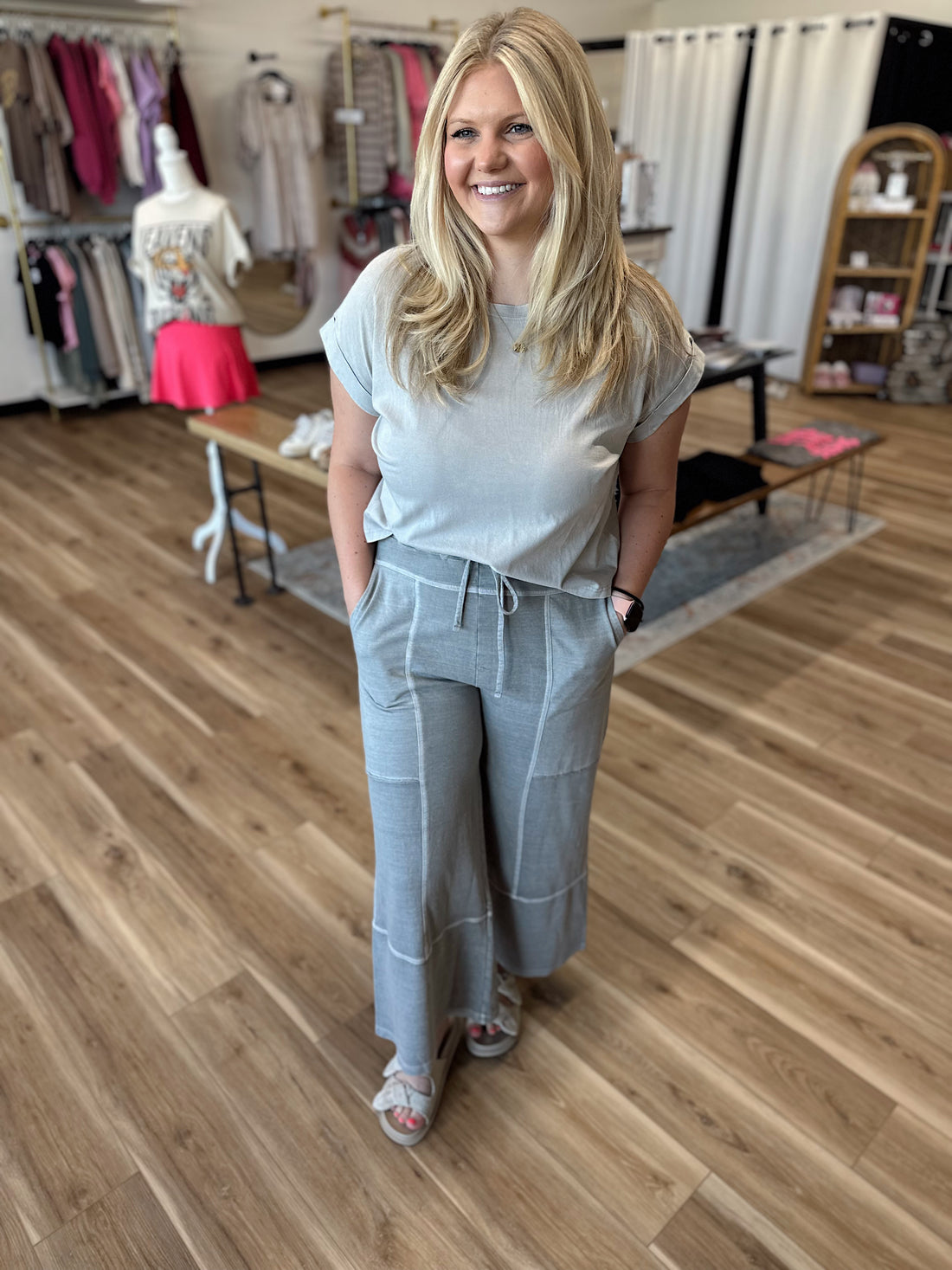Maddie Washed Wide Leg Pants