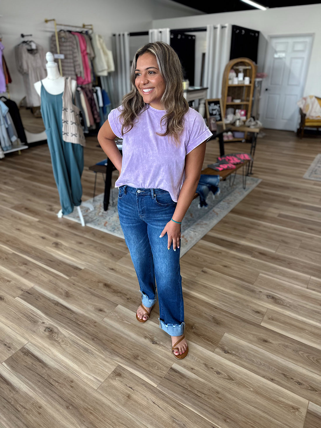 Bailey Washed Cuffed Tee