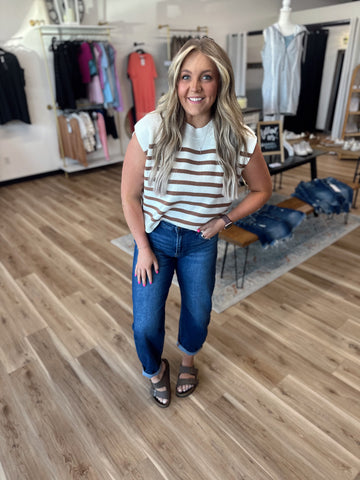 Serena Striped Sweater Vest