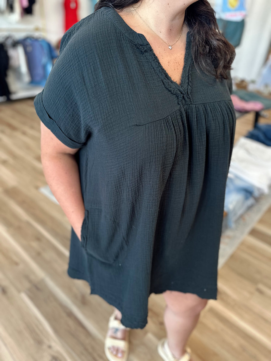 Curvy Elise Gauze Dress