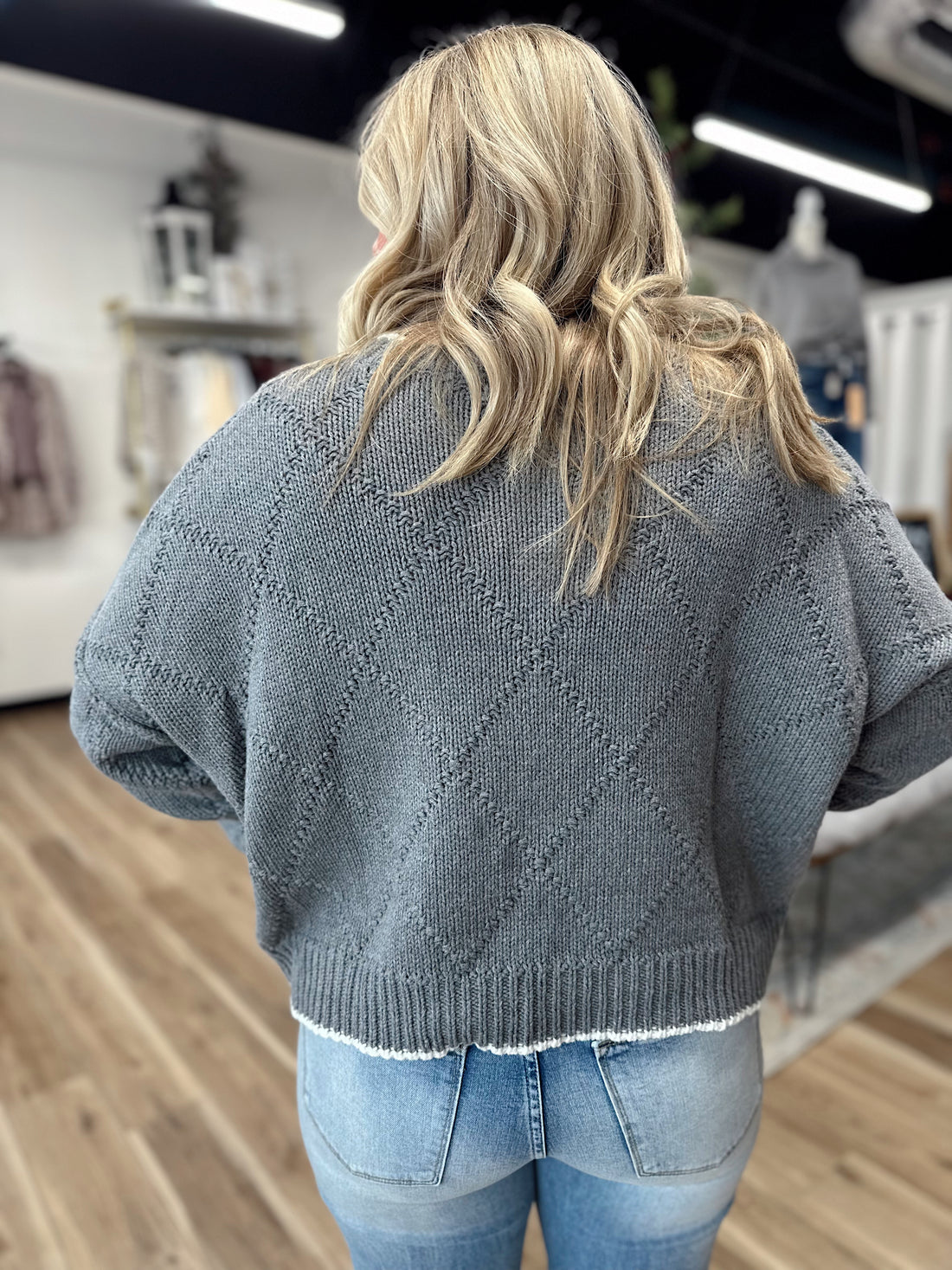 Amelia Diamond Knit Sweater