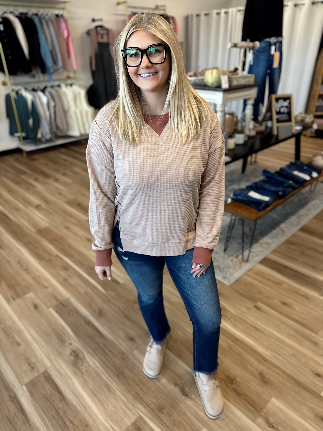 Mae Thermal Crewneck Pullover