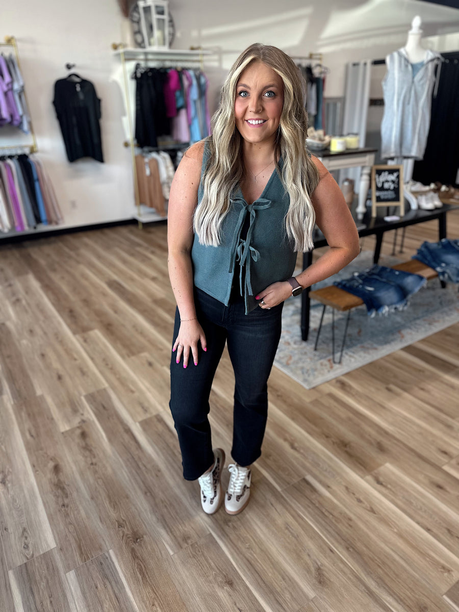 Addi Front Tie Sweater Vest