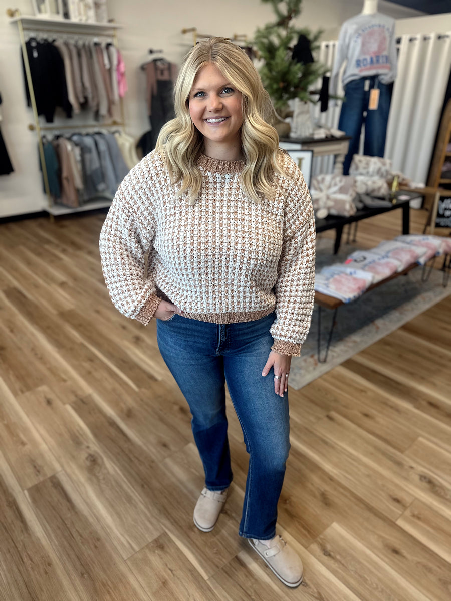 Cece Two Tone Sweater