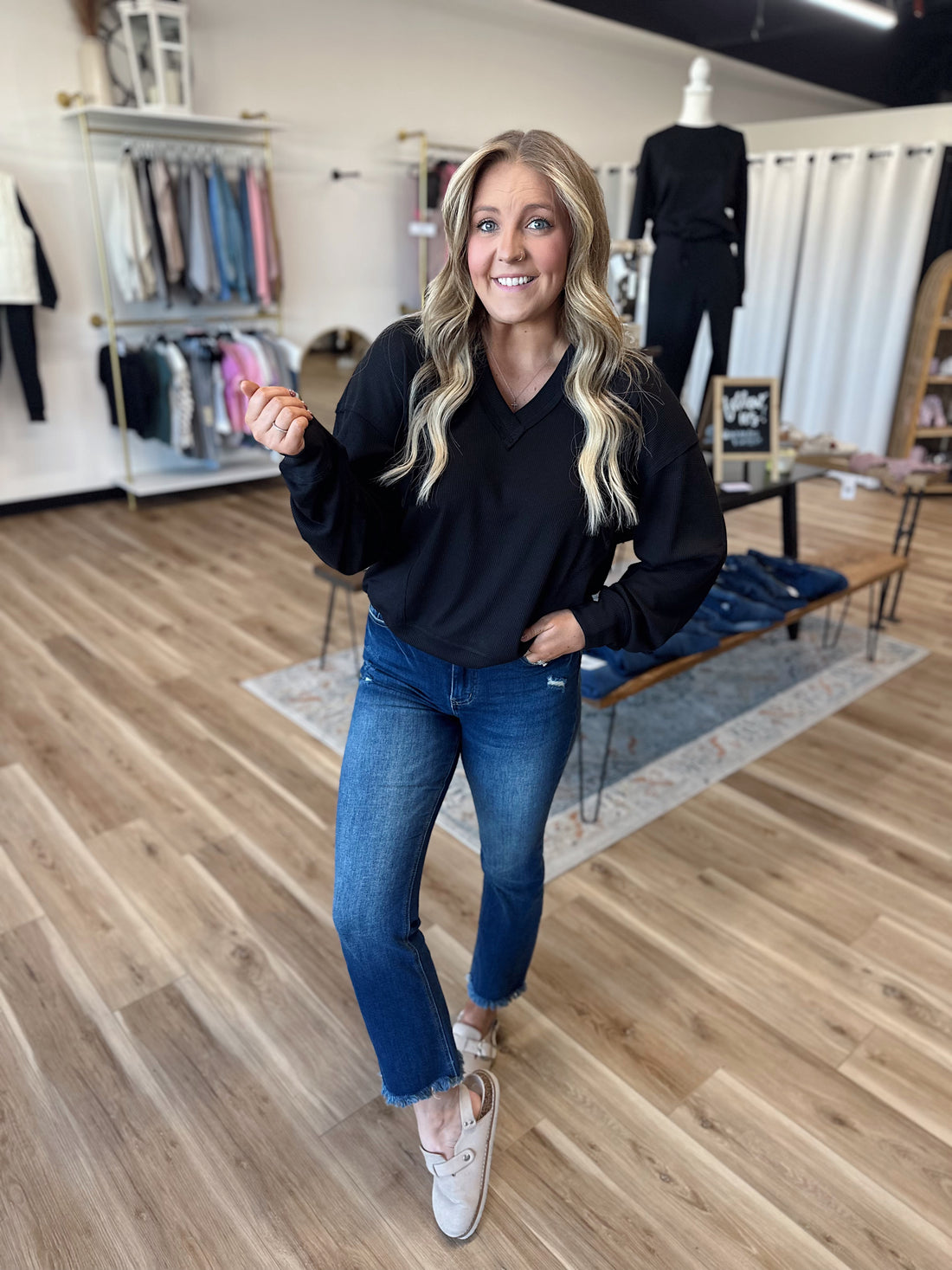 Kassi Relaxed Ribbed Hoodie