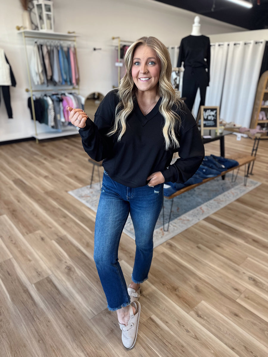 Kassi Relaxed Ribbed Hoodie