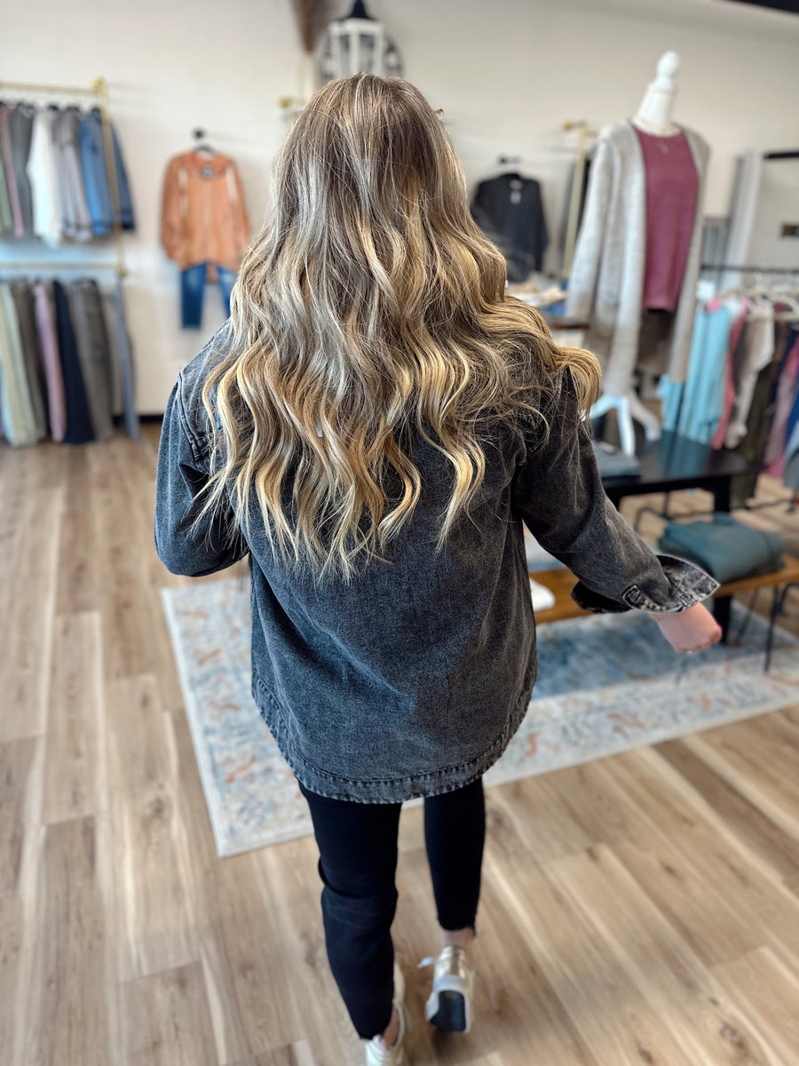 Navy Oversized Top