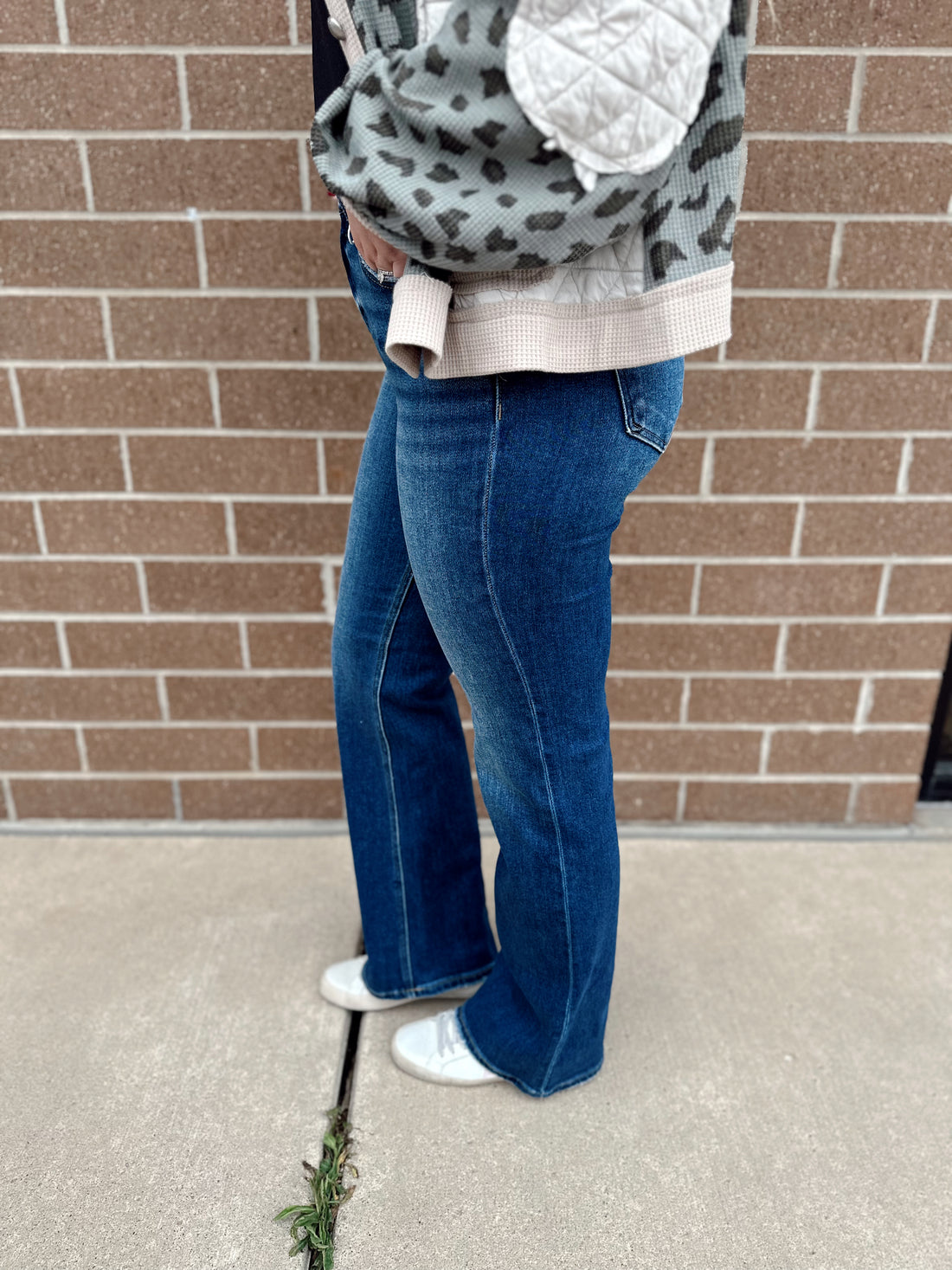 Navey High Rise Boot Cut Denim