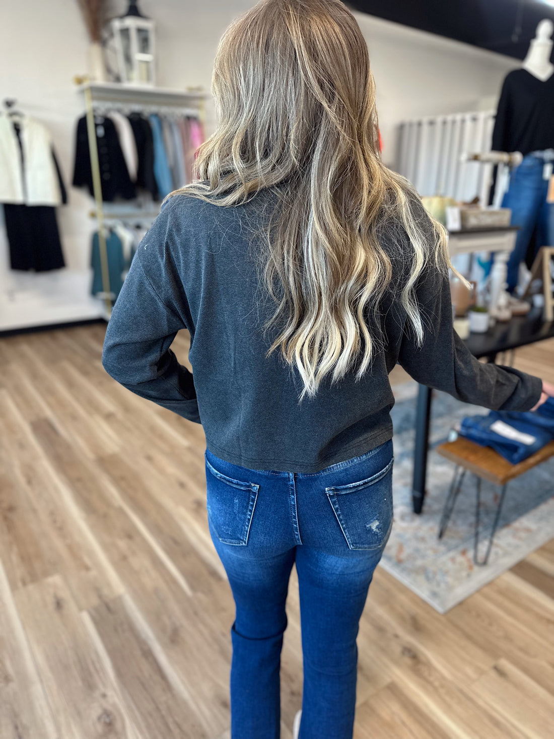 Kira Mineral Washed Henley Top