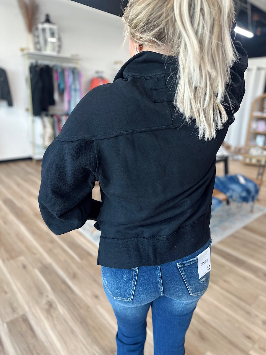 Brinley Black Half Zip