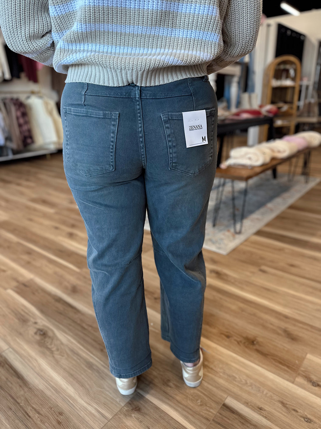 Laken Ash Black Cropped Barrel Denim