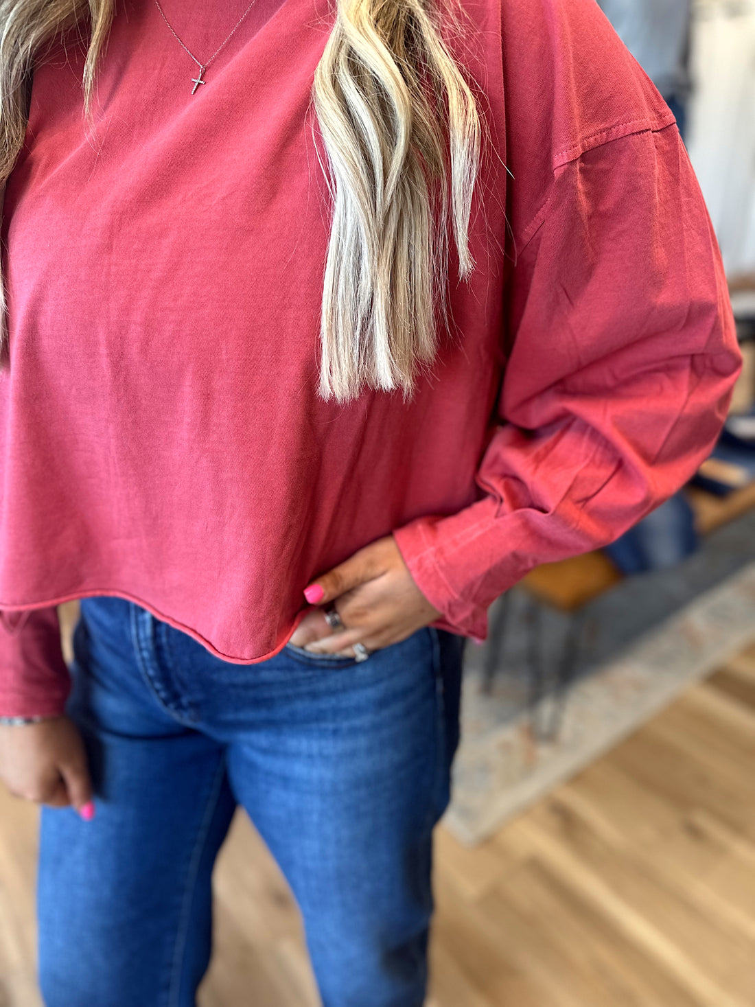 Taylor Oversized Crop Tee