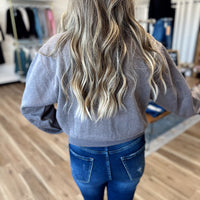 Bonnie Collared Buttoned Sweatshirt