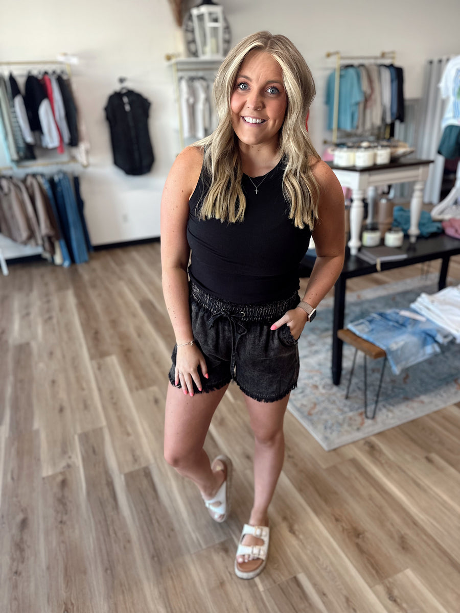 Nina Mineral Washed Shorts