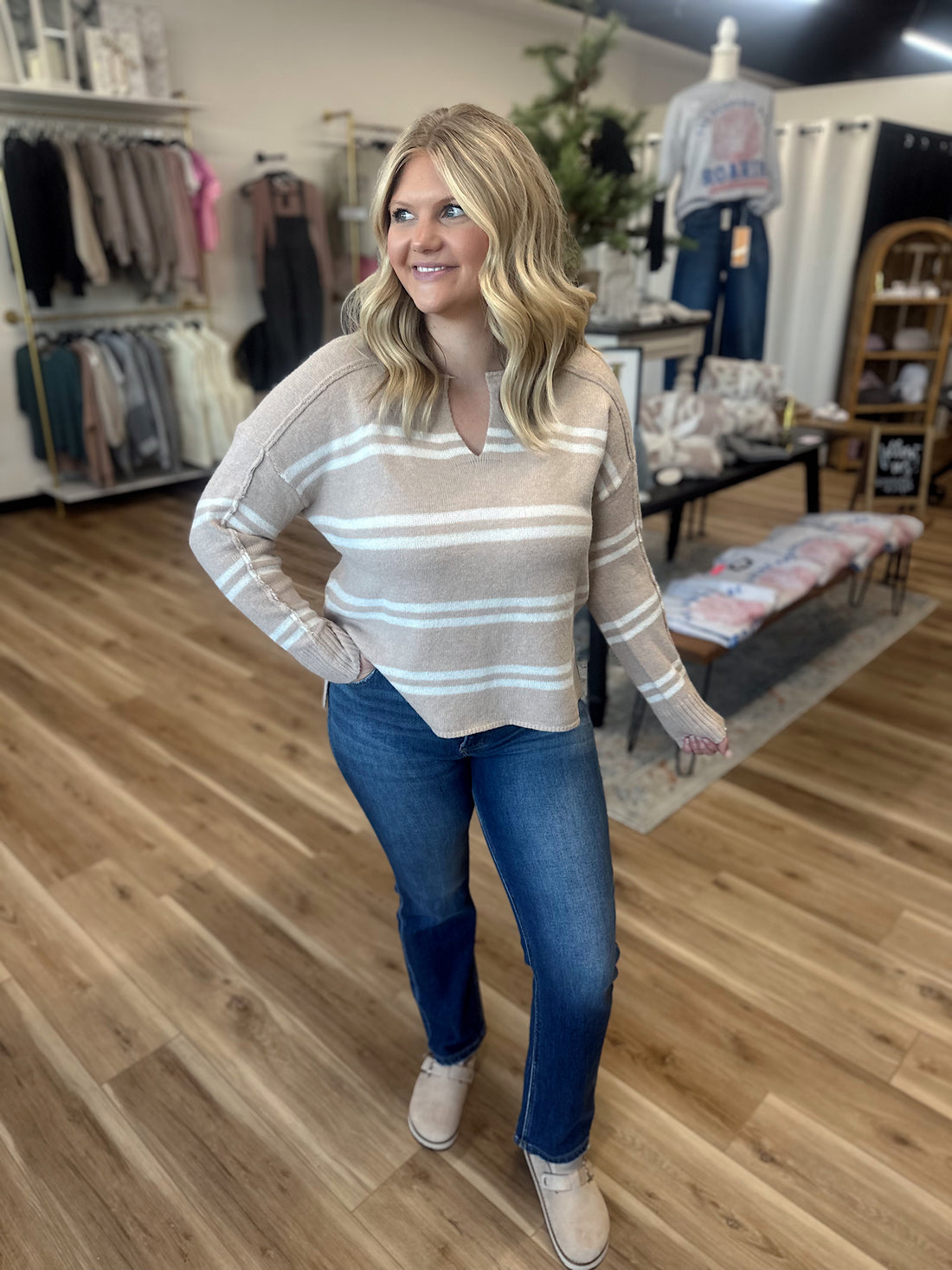 Ryleigh Striped Knit Sweater