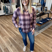 Elena Fringe Plaid Shirt