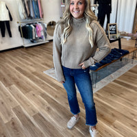 Sienna Mock Neck Ribbed Sweater