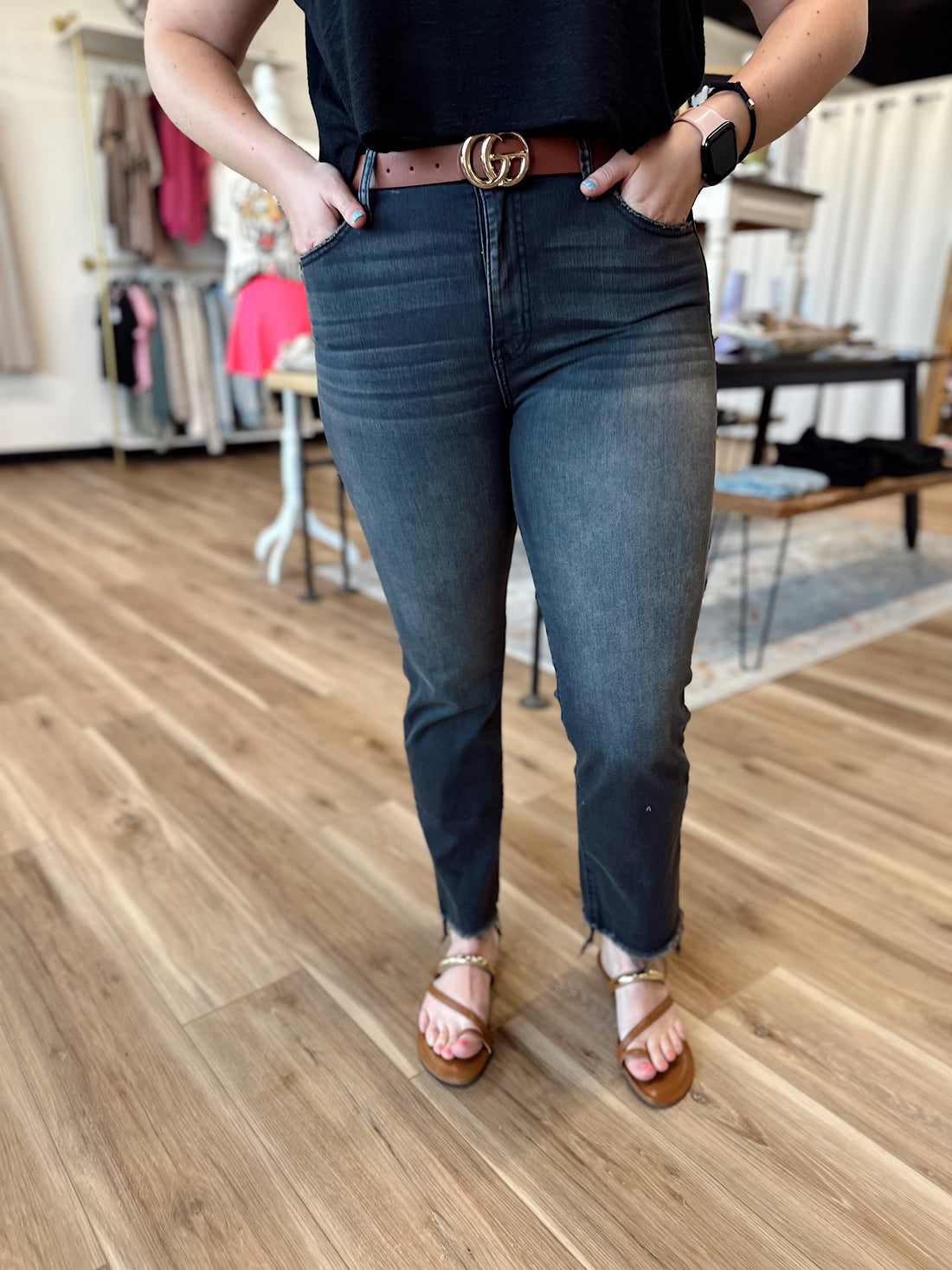 Blair Washed Crop Denim Pants