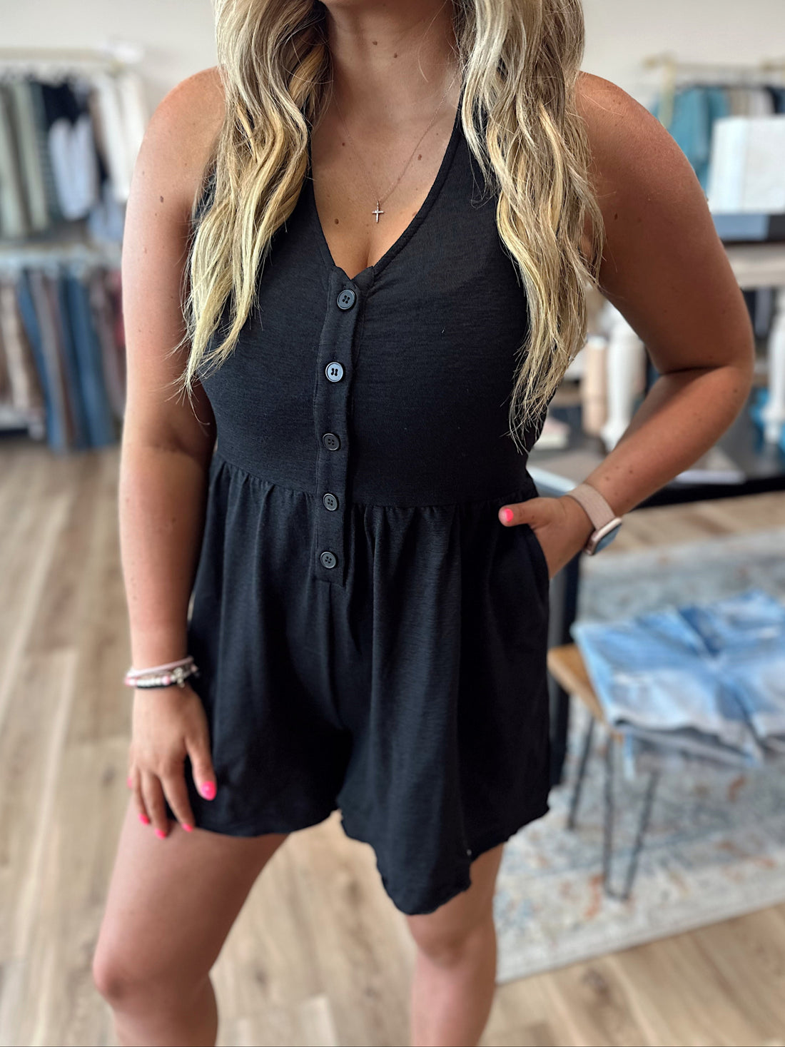 Hallie Halter Ruffled Romper