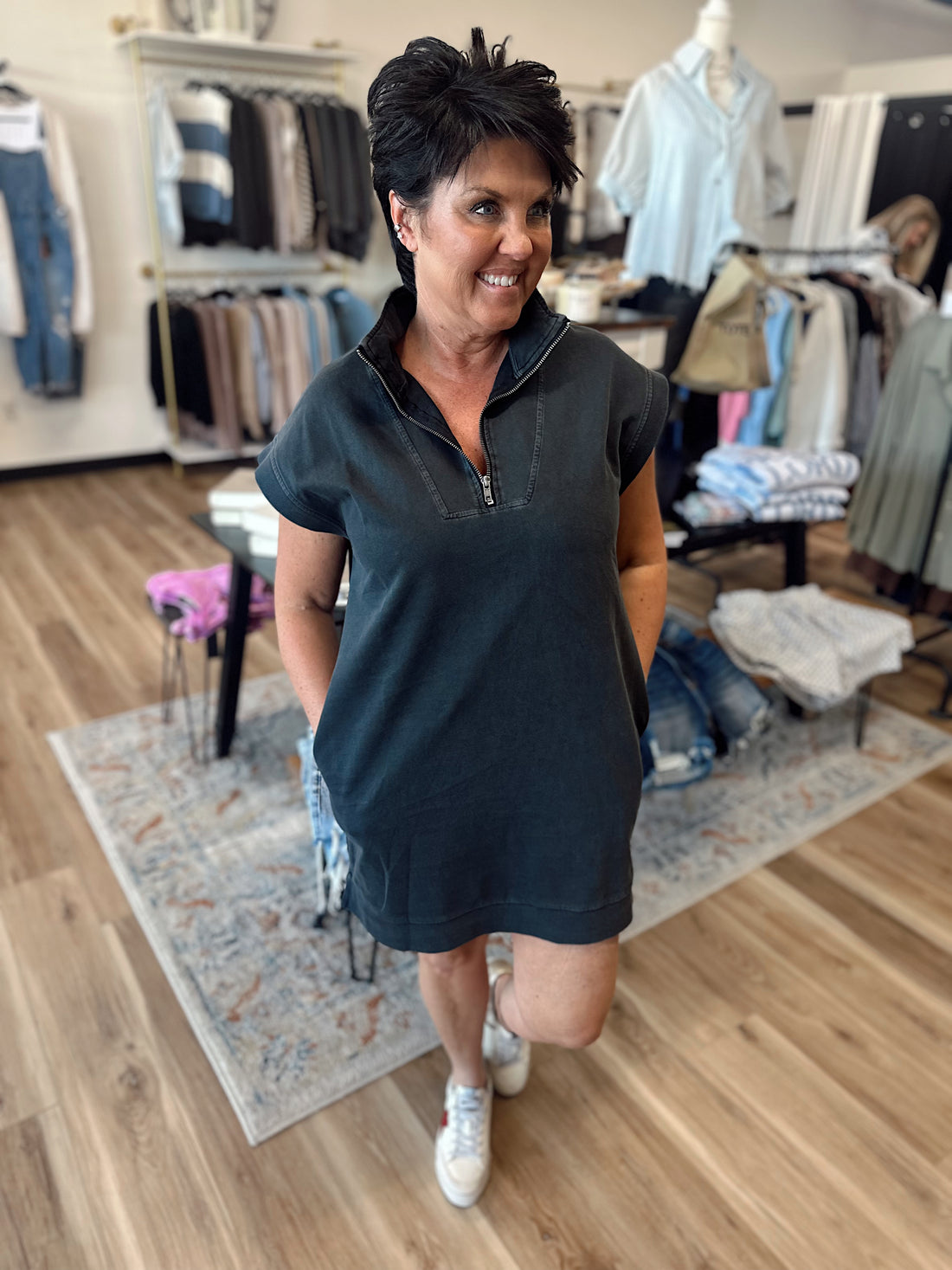 Stacie Half Zip Dress